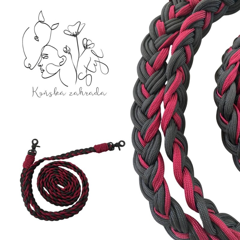 Otěže FULL černo-vínové